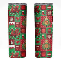 Wales Christmas Patchwork Skinny Tumbler - Wonder Print Shop