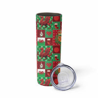 Wales Christmas Patchwork Skinny Tumbler - Wonder Print Shop