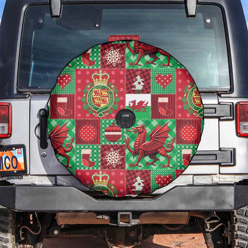 Wales Christmas Patchwork Spare Tire Cover - Wonder Print Shop