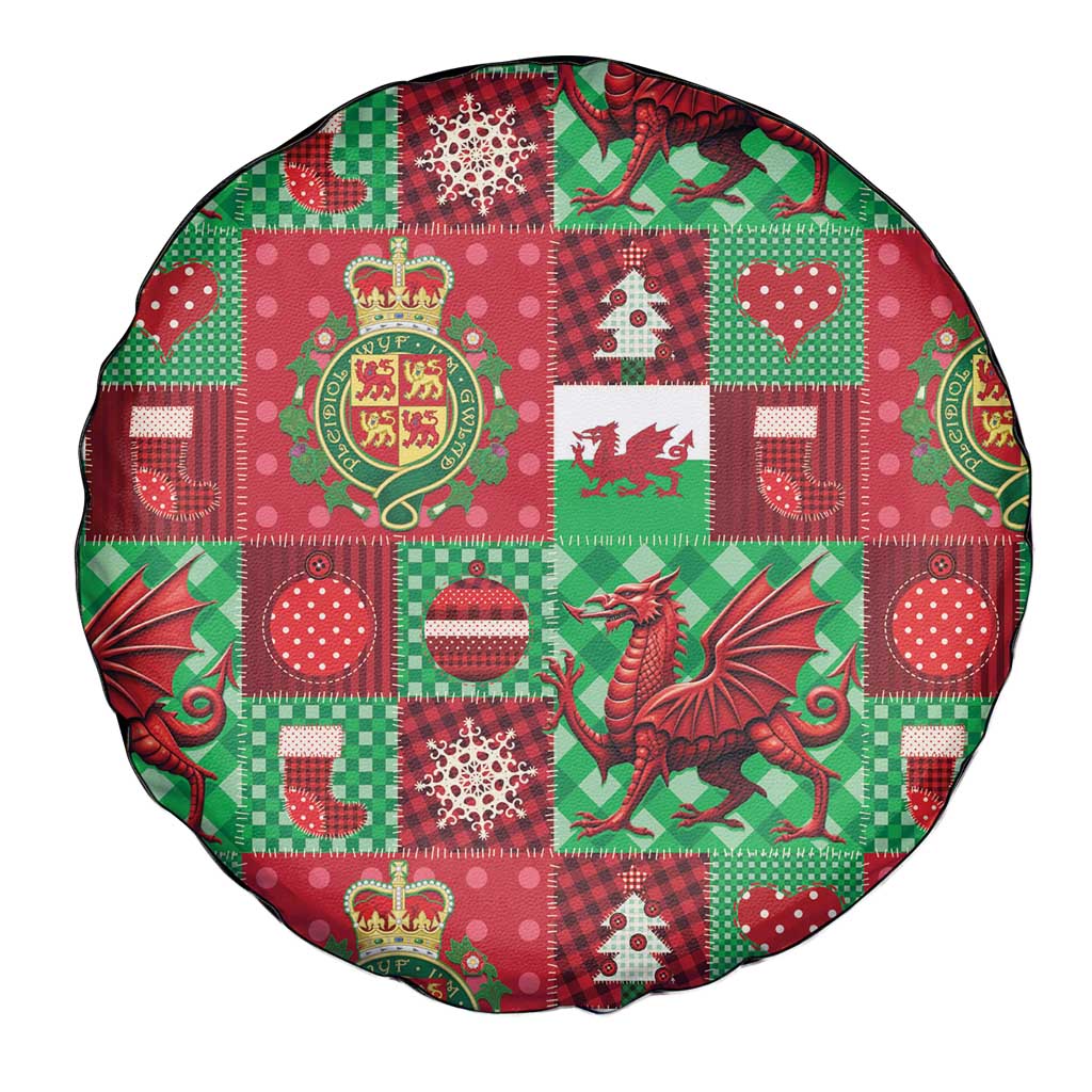 Wales Christmas Patchwork Spare Tire Cover - Wonder Print Shop