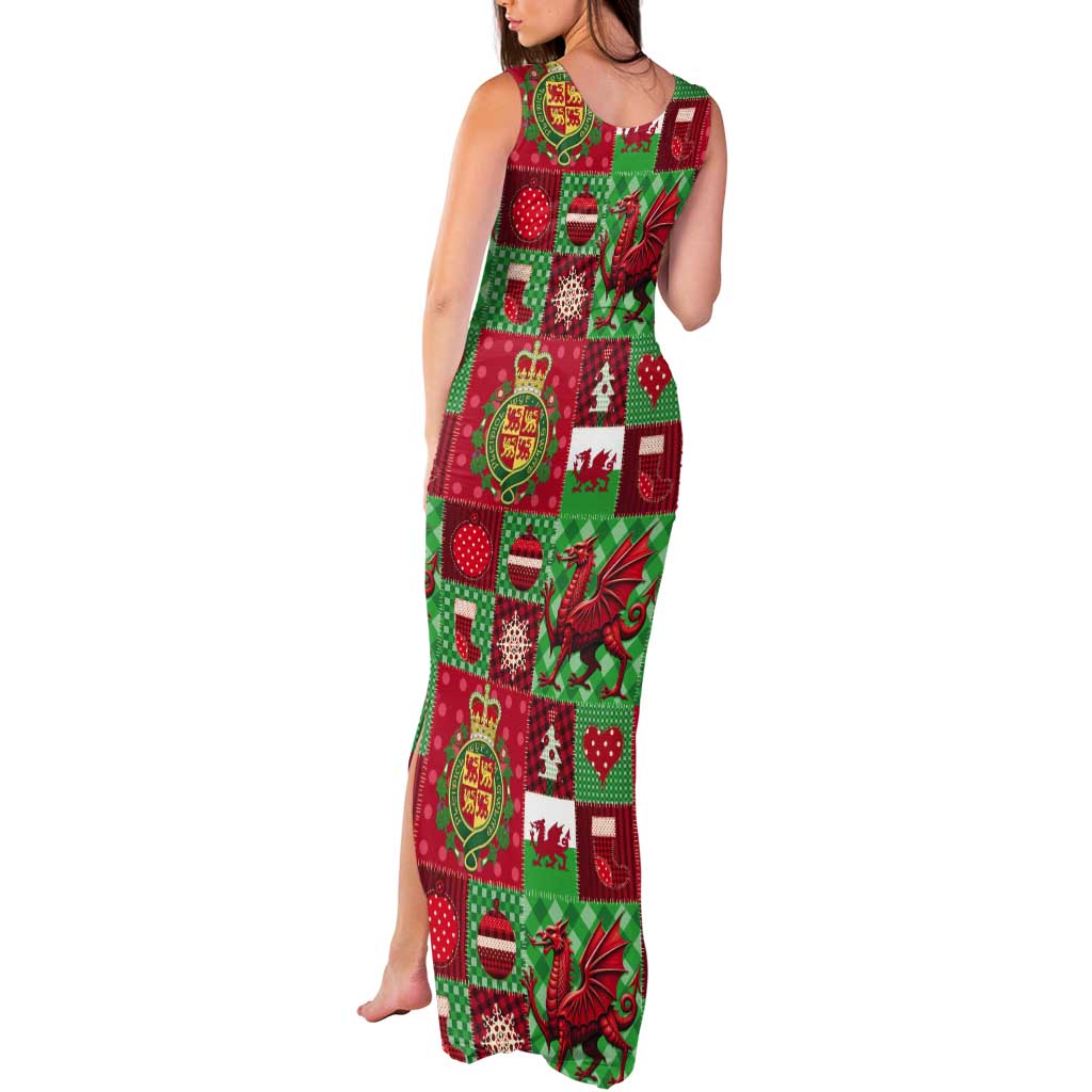 Wales Christmas Patchwork Tank Maxi Dress - Wonder Print Shop