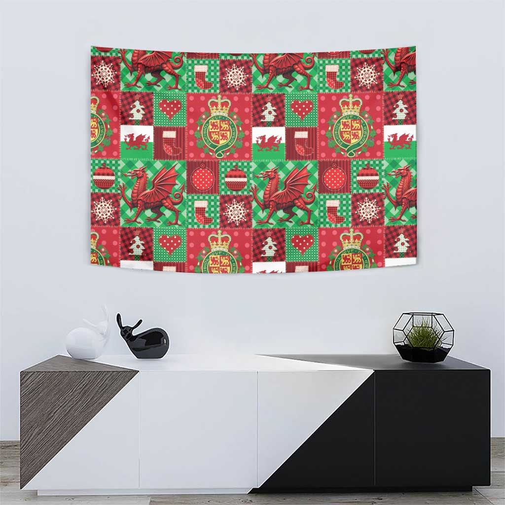 Wales Christmas Patchwork Tapestry - Wonder Print Shop