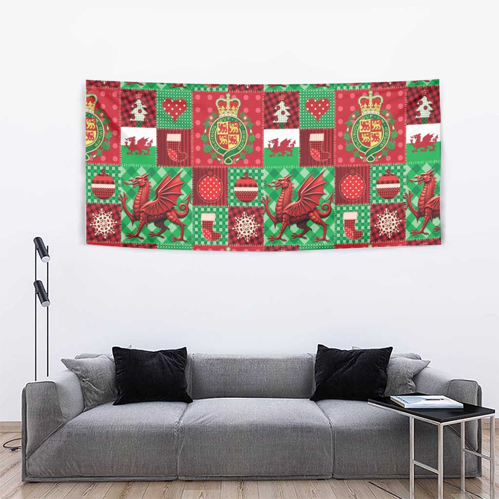 Wales Christmas Patchwork Tapestry - Wonder Print Shop