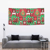 Wales Christmas Patchwork Tapestry - Wonder Print Shop