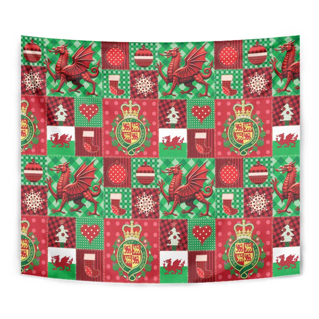 Wales Christmas Patchwork Tapestry - Wonder Print Shop