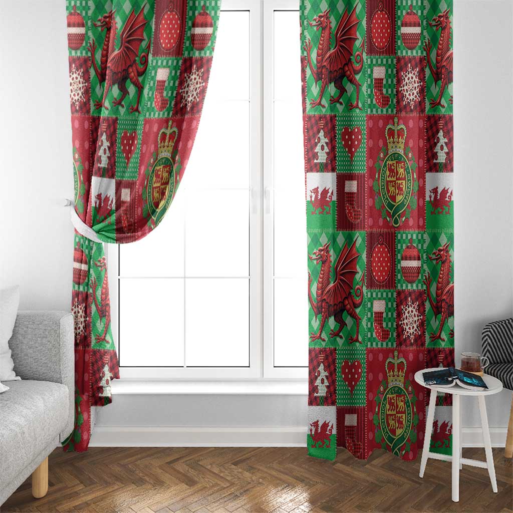 Wales Christmas Patchwork Window Curtain - Wonder Print Shop