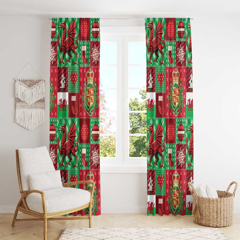 Wales Christmas Patchwork Window Curtain - Wonder Print Shop