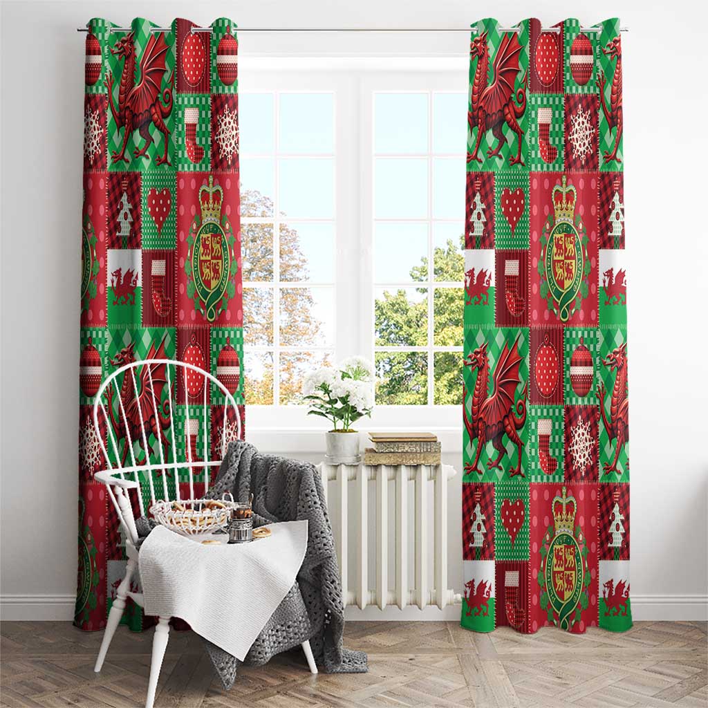 Wales Christmas Patchwork Window Curtain - Wonder Print Shop