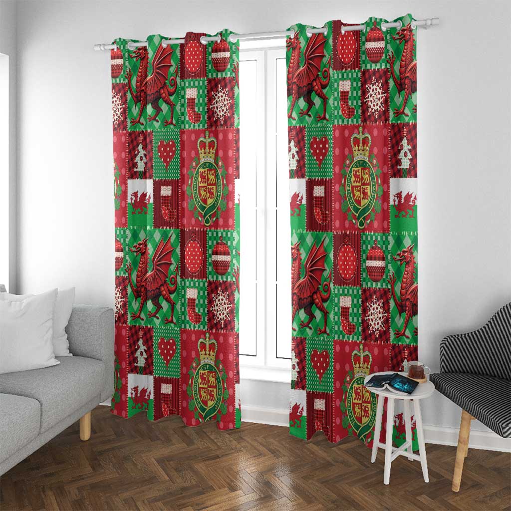 Wales Christmas Patchwork Window Curtain - Wonder Print Shop