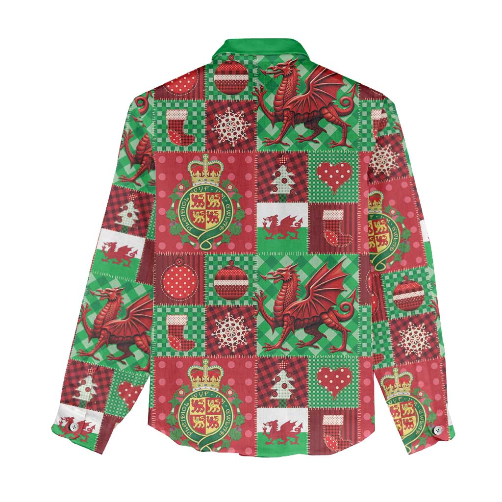 Wales Christmas Patchwork Women Casual Shirt - Wonder Print Shop