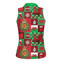 Wales Christmas Patchwork Women Sleeveless Polo Shirt - Wonder Print Shop