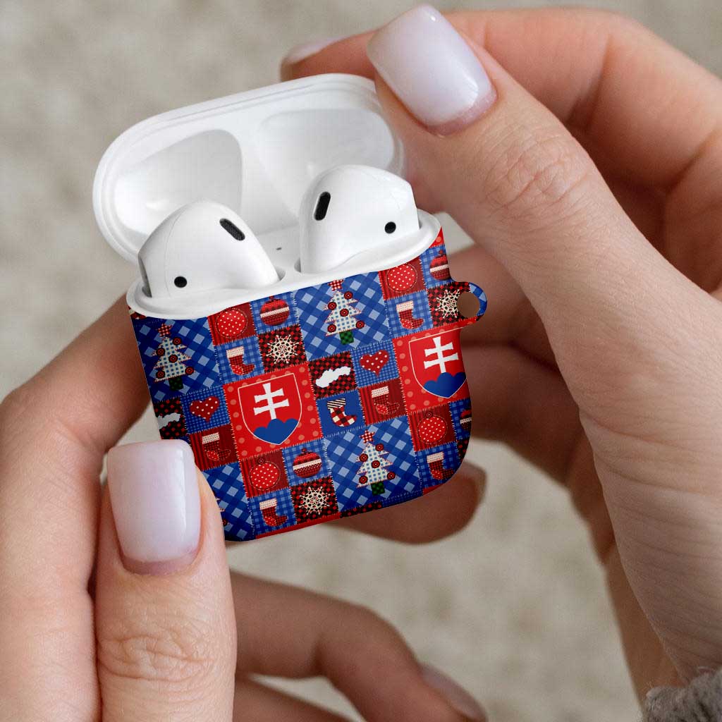 Slovakia Christmas Patchwork AirPods Case - Wonder Print Shop