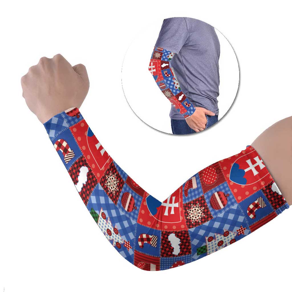 Slovakia Christmas Patchwork Arm Sleeves - Wonder Print Shop