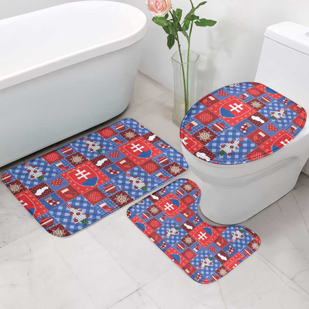 Slovakia Christmas Patchwork Bathroom Set - Wonder Print Shop