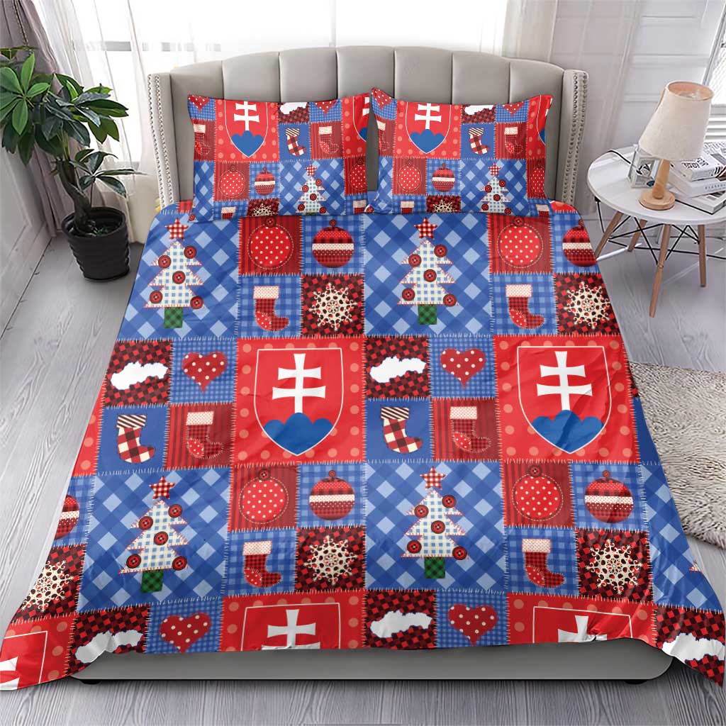 Slovakia Christmas Patchwork Bedding Set - Wonder Print Shop