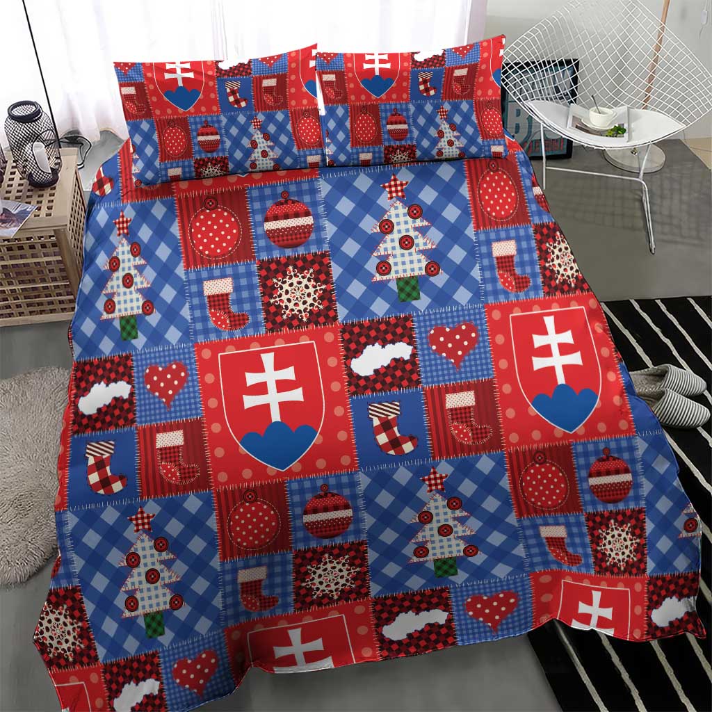 Slovakia Christmas Patchwork Bedding Set - Wonder Print Shop
