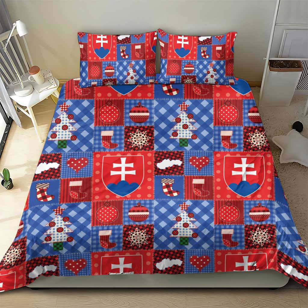 Slovakia Christmas Patchwork Bedding Set - Wonder Print Shop