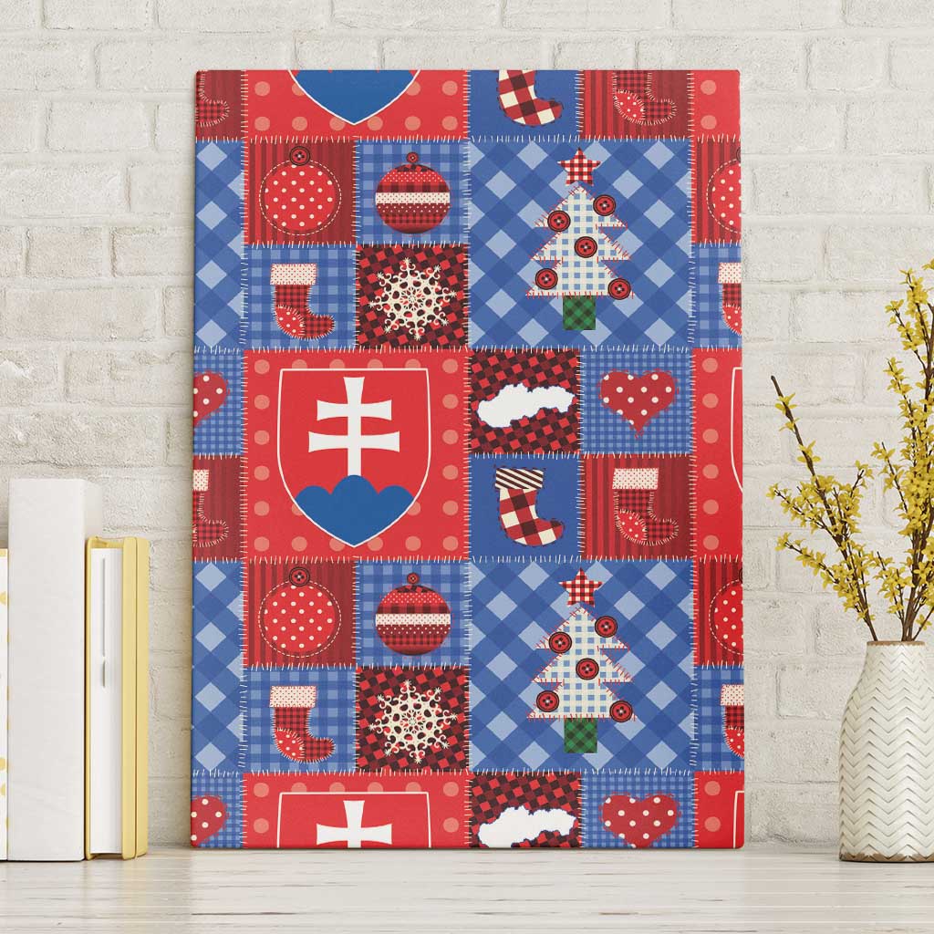 Slovakia Christmas Patchwork Canvas Wall Art - Wonder Print Shop