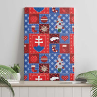 Slovakia Christmas Patchwork Canvas Wall Art - Wonder Print Shop