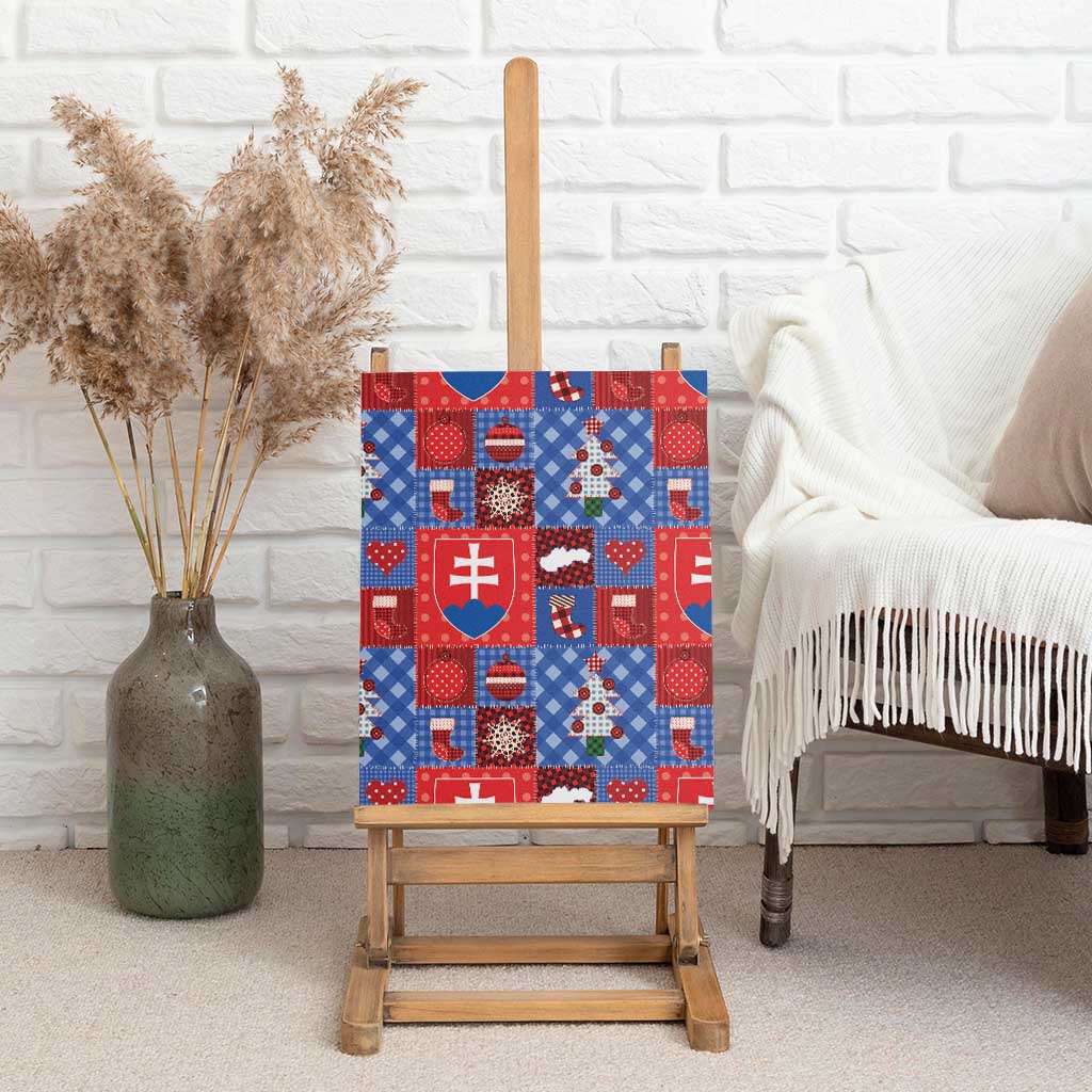 Slovakia Christmas Patchwork Canvas Wall Art - Wonder Print Shop