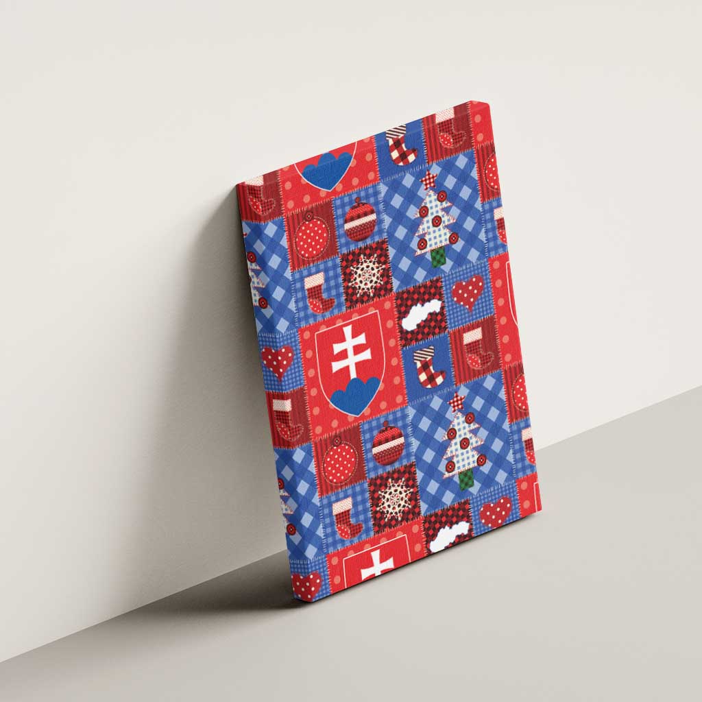 Slovakia Christmas Patchwork Canvas Wall Art - Wonder Print Shop