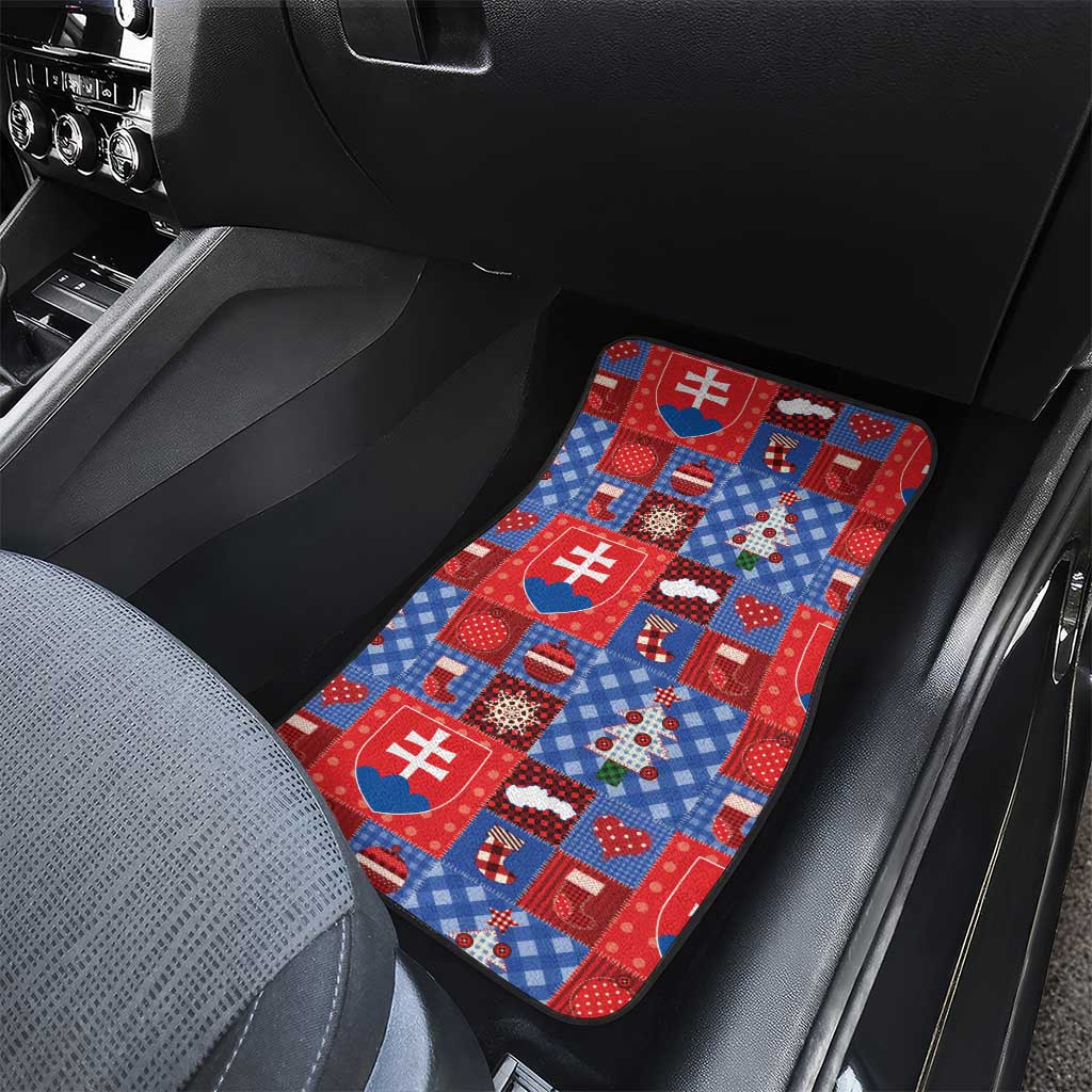 Slovakia Christmas Patchwork Car Mats - Wonder Print Shop