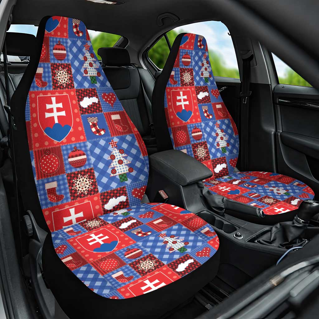 Slovakia Christmas Patchwork Car Seat Cover - Wonder Print Shop