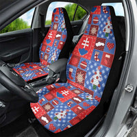 Slovakia Christmas Patchwork Car Seat Cover - Wonder Print Shop