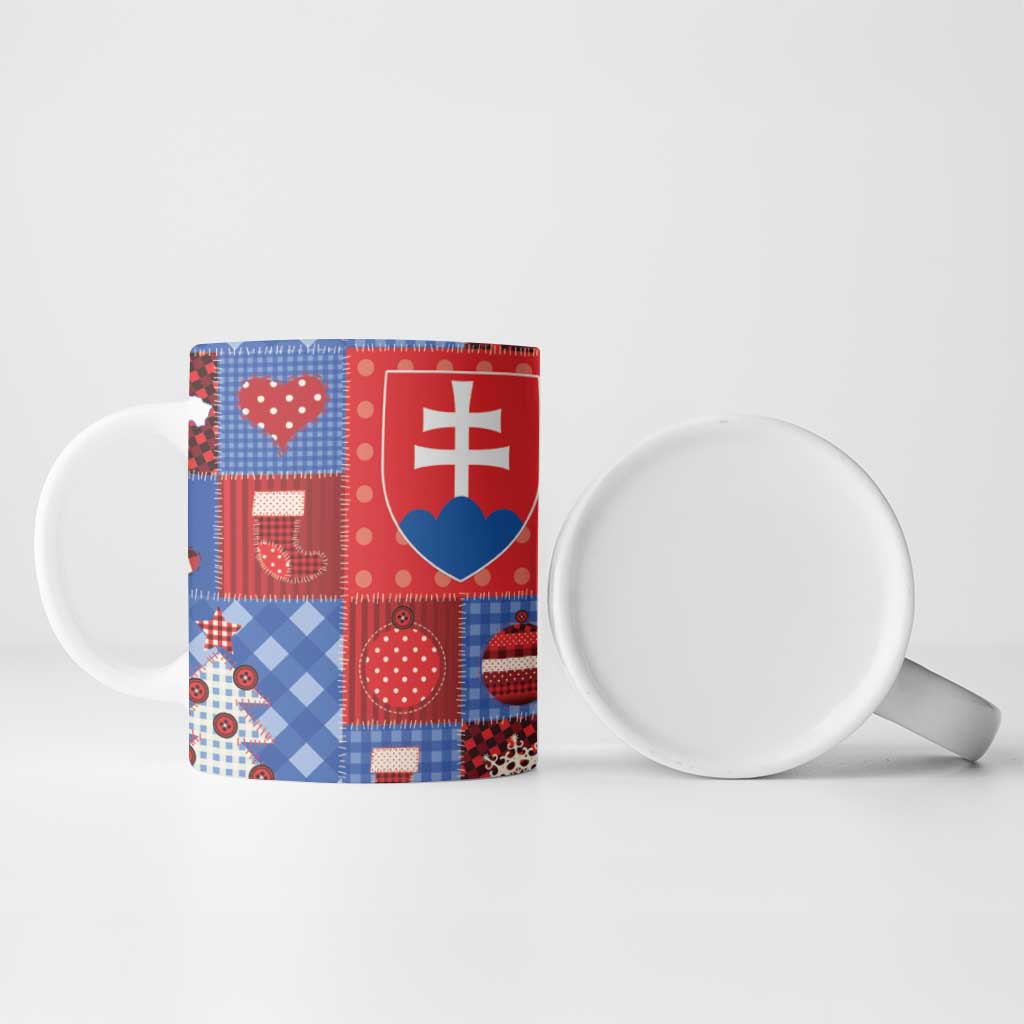 Slovakia Christmas Patchwork Ceramic Mug - Wonder Print Shop