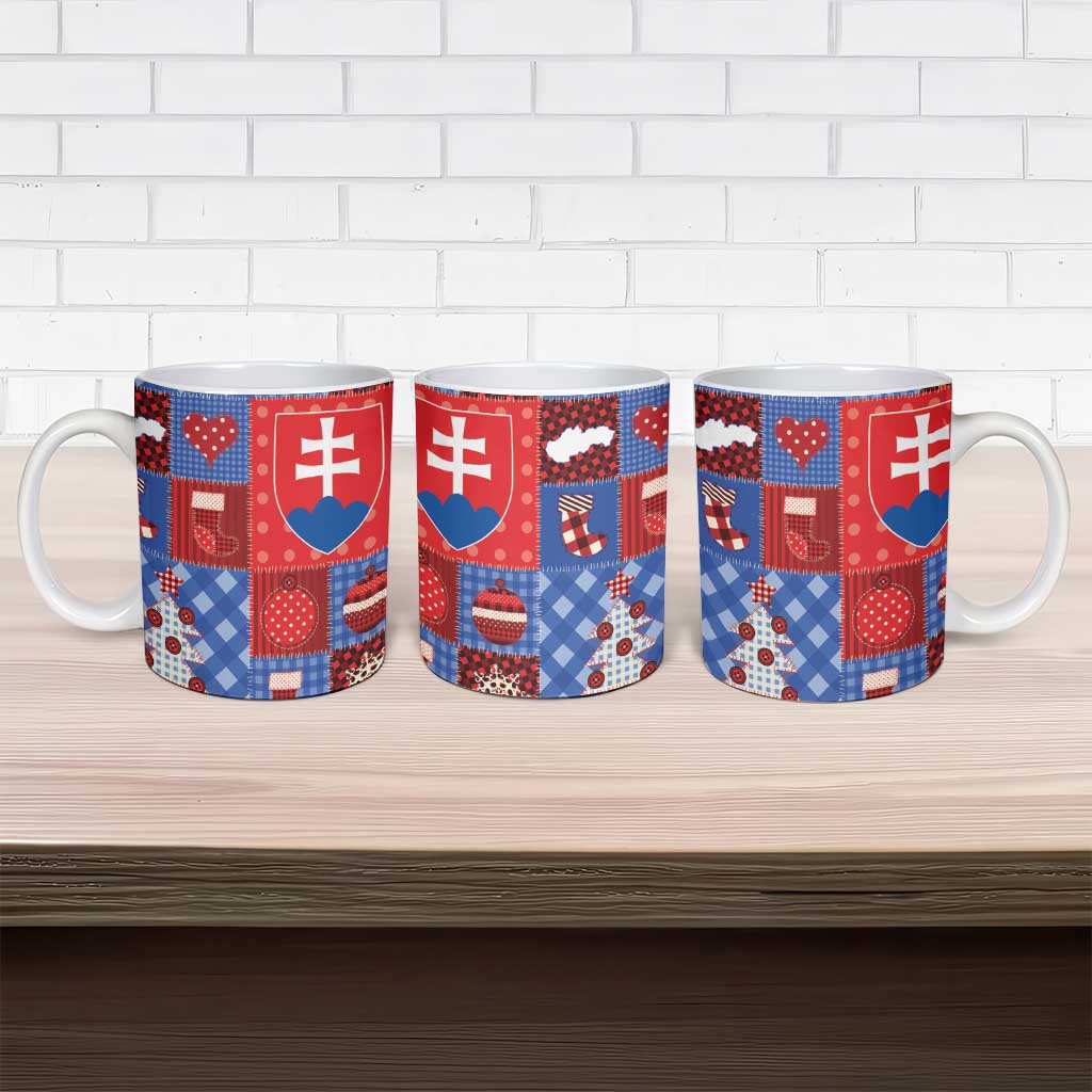 Slovakia Christmas Patchwork Ceramic Mug - Wonder Print Shop