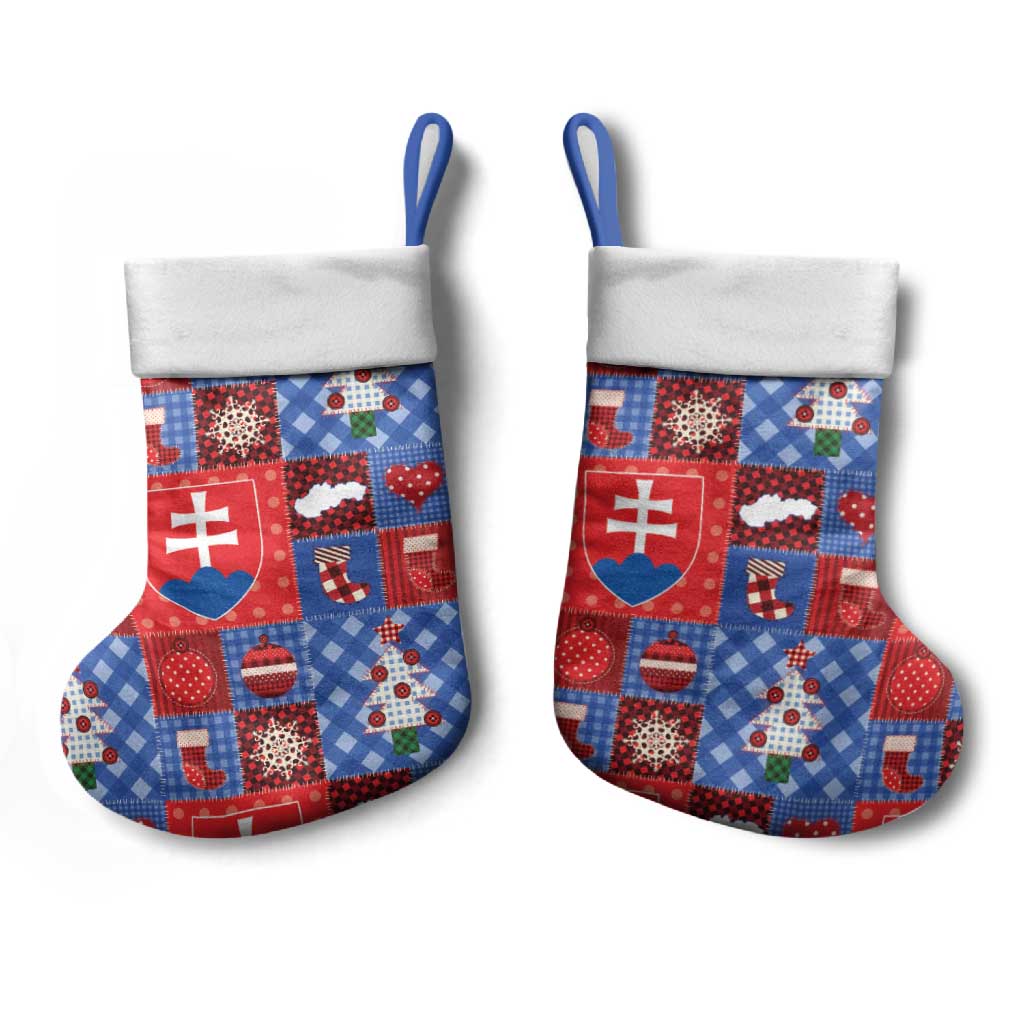 Slovakia Christmas Patchwork Christmas Stocking - Wonder Print Shop