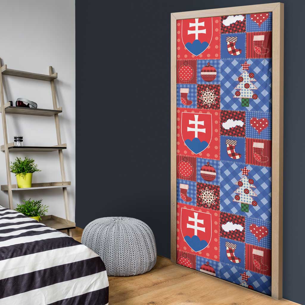 Slovakia Christmas Patchwork Door Cover - Wonder Print Shop