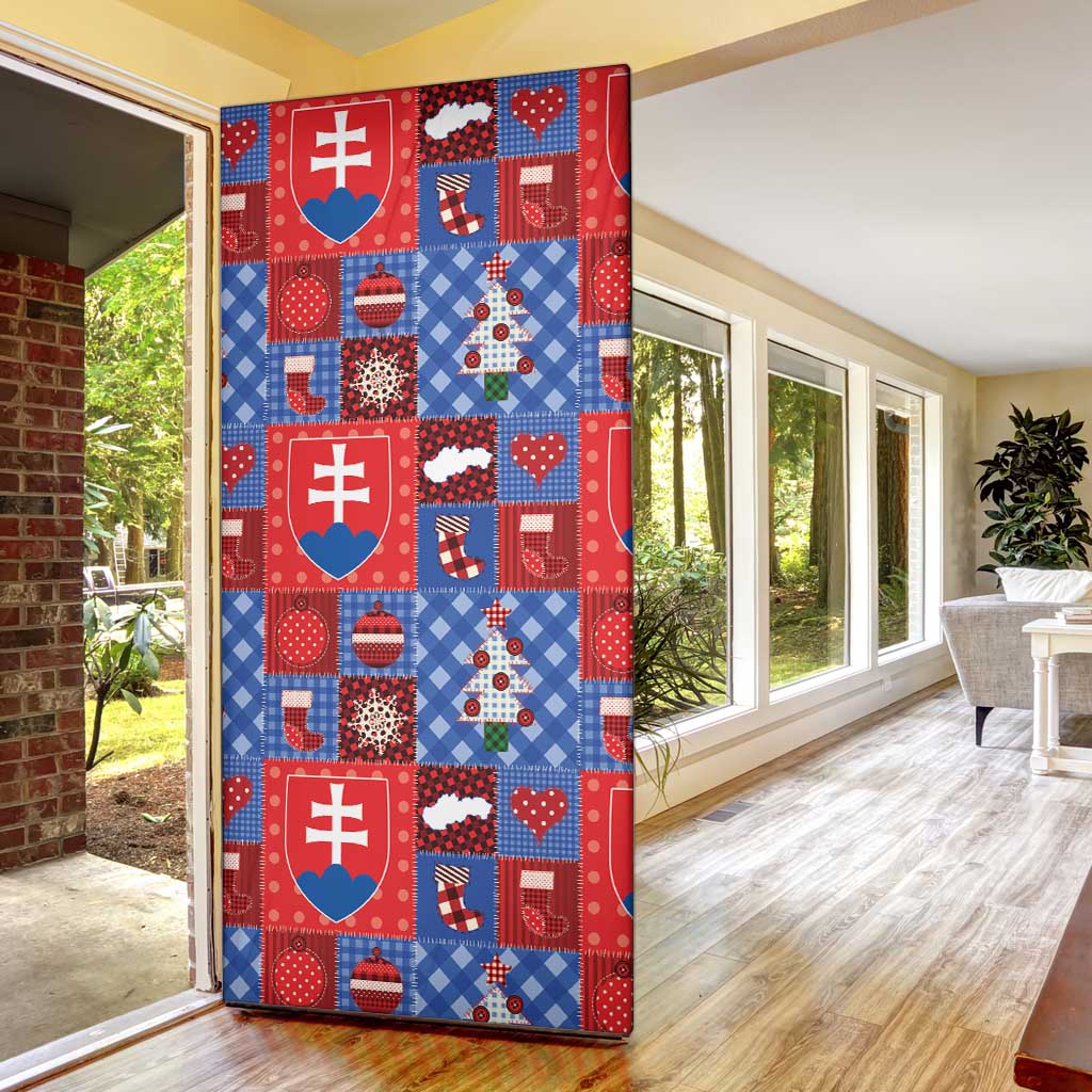 Slovakia Christmas Patchwork Door Cover - Wonder Print Shop