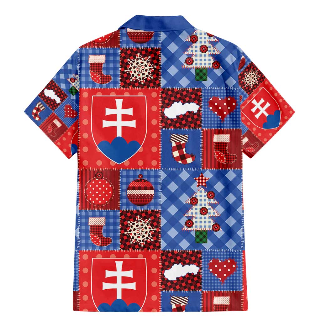 Slovakia Christmas Patchwork Family Matching Mermaid Dress and Hawaiian Shirt - Wonder Print Shop