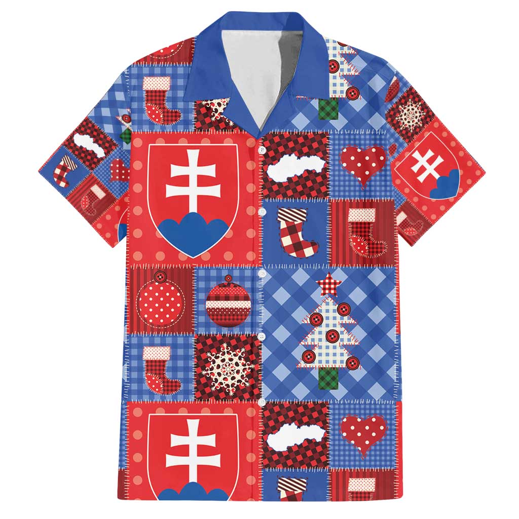 Slovakia Christmas Patchwork Family Matching Off Shoulder Maxi Dress and Hawaiian Shirt - Wonder Print Shop