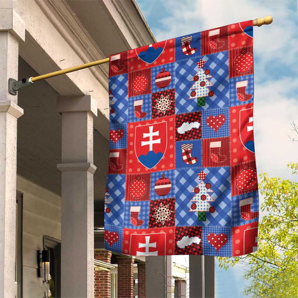 Slovakia Christmas Patchwork Garden Flag - Wonder Print Shop