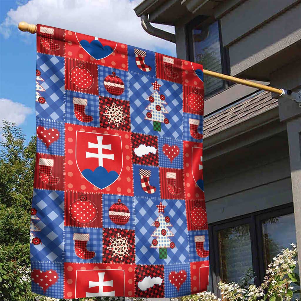 Slovakia Christmas Patchwork Garden Flag - Wonder Print Shop