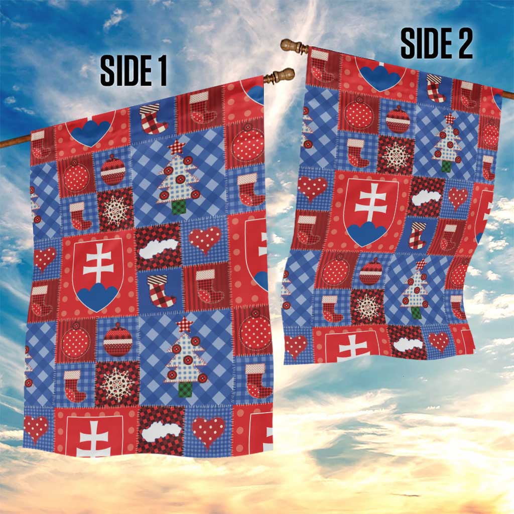 Slovakia Christmas Patchwork Garden Flag - Wonder Print Shop