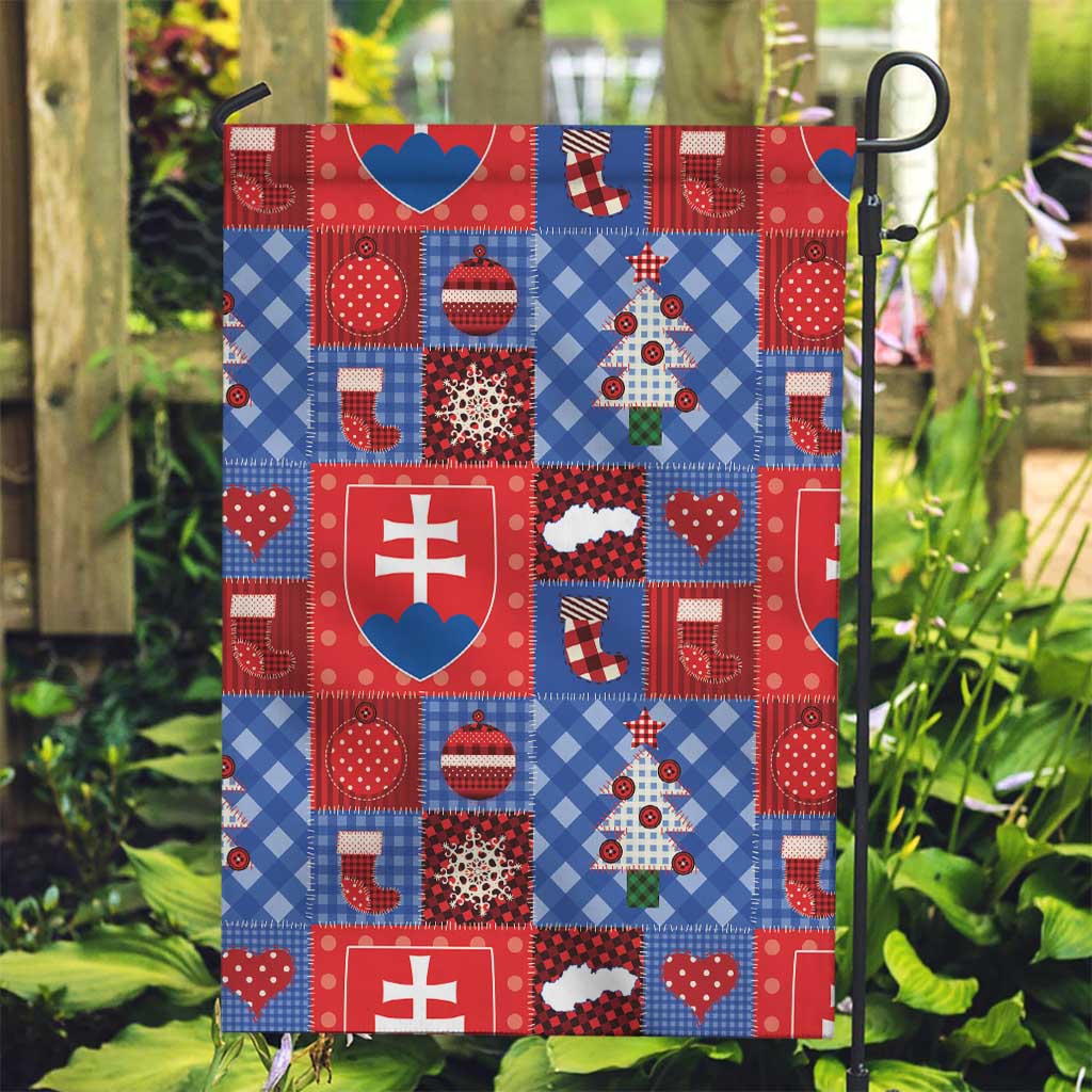 Slovakia Christmas Patchwork Garden Flag - Wonder Print Shop