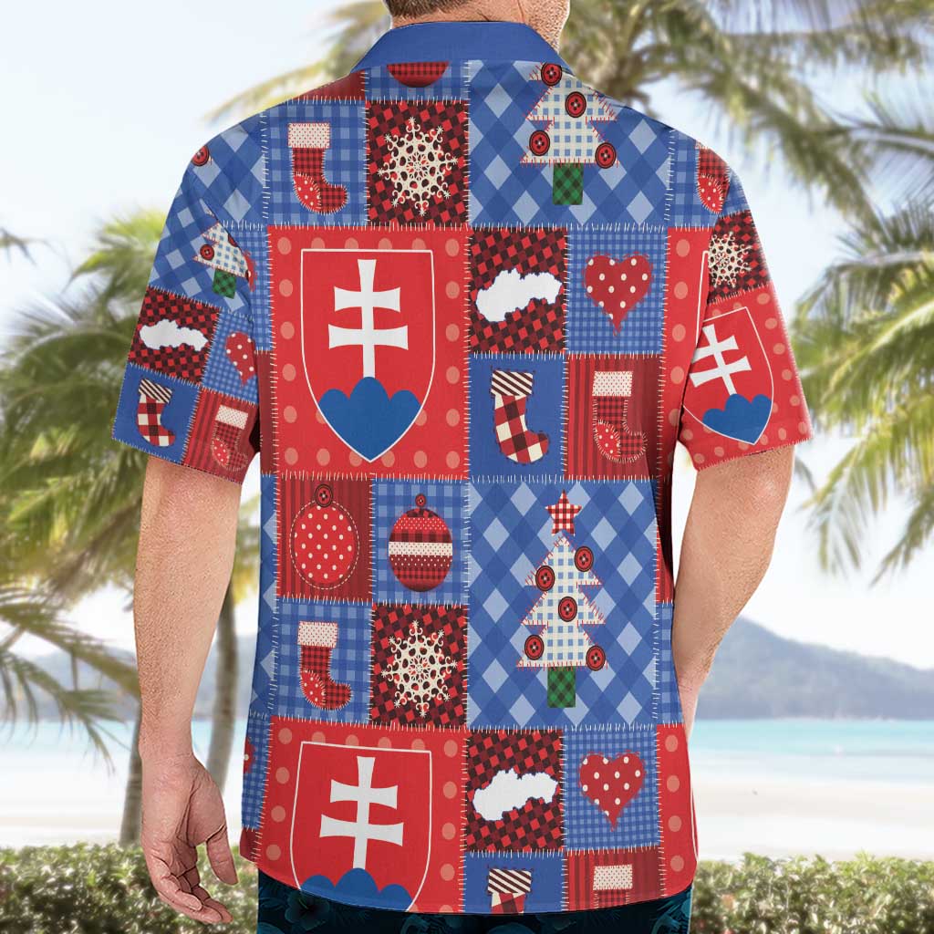 Slovakia Christmas Patchwork Hawaiian Shirt - Wonder Print Shop