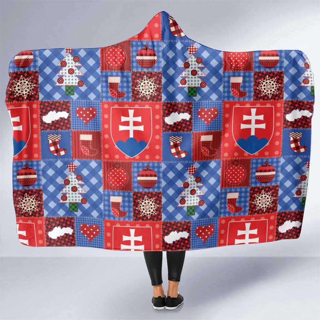 Slovakia Christmas Patchwork Hooded Blanket - Wonder Print Shop