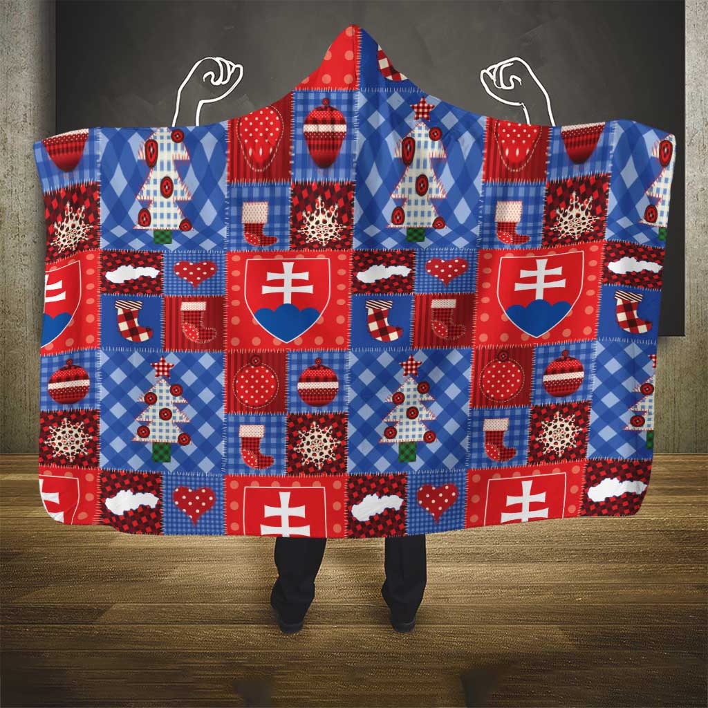 Slovakia Christmas Patchwork Hooded Blanket - Wonder Print Shop