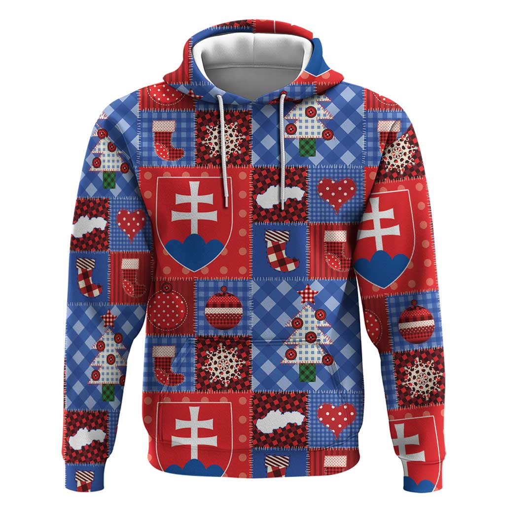 Slovakia Christmas Patchwork Hoodie - Wonder Print Shop