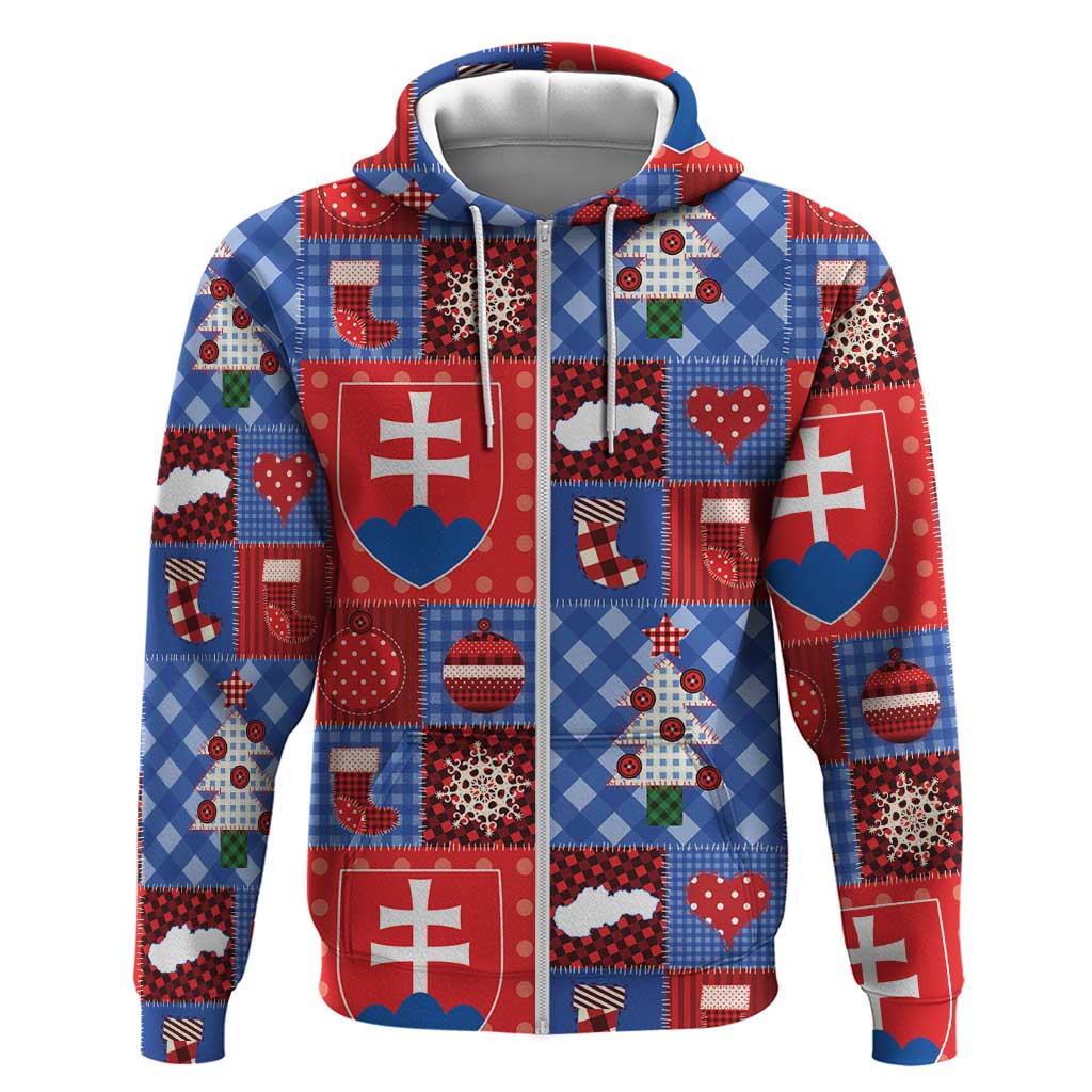 Slovakia Christmas Patchwork Hoodie - Wonder Print Shop