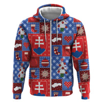 Slovakia Christmas Patchwork Hoodie - Wonder Print Shop