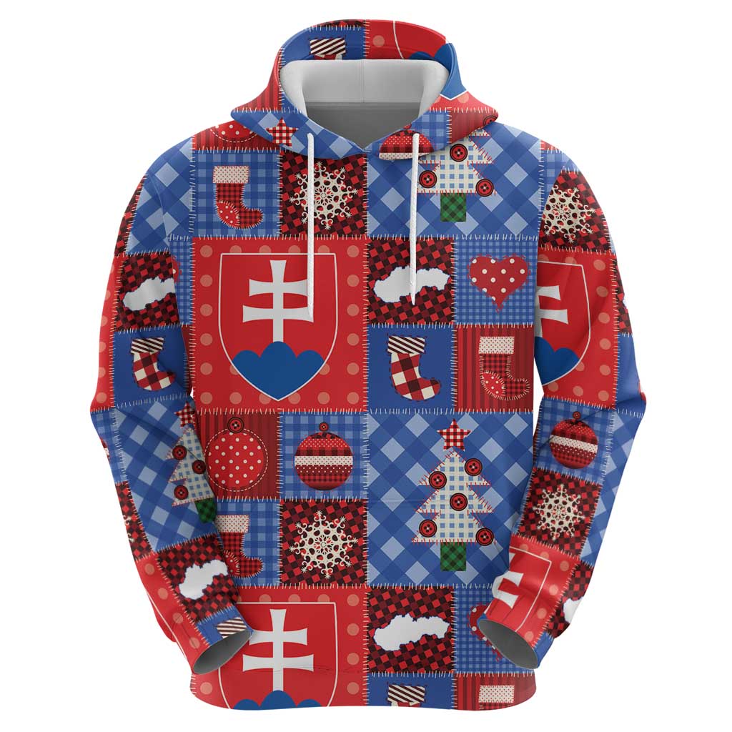 Slovakia Christmas Patchwork Hoodie - Wonder Print Shop