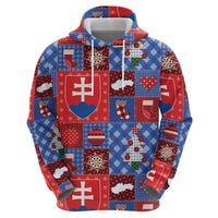 Slovakia Christmas Patchwork Hoodie - Wonder Print Shop