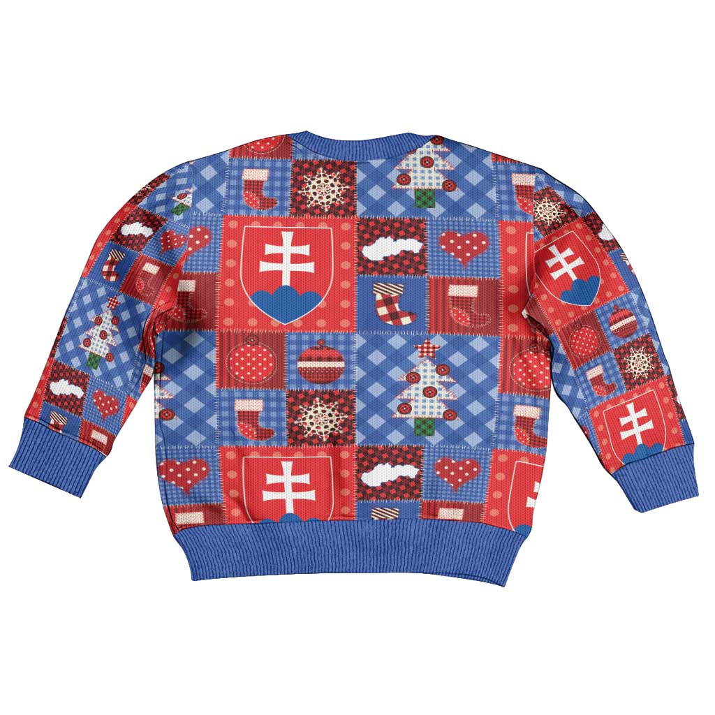 Slovakia Christmas Patchwork Kid Ugly Christmas Sweater - Wonder Print Shop