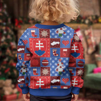 Slovakia Christmas Patchwork Kid Ugly Christmas Sweater - Wonder Print Shop