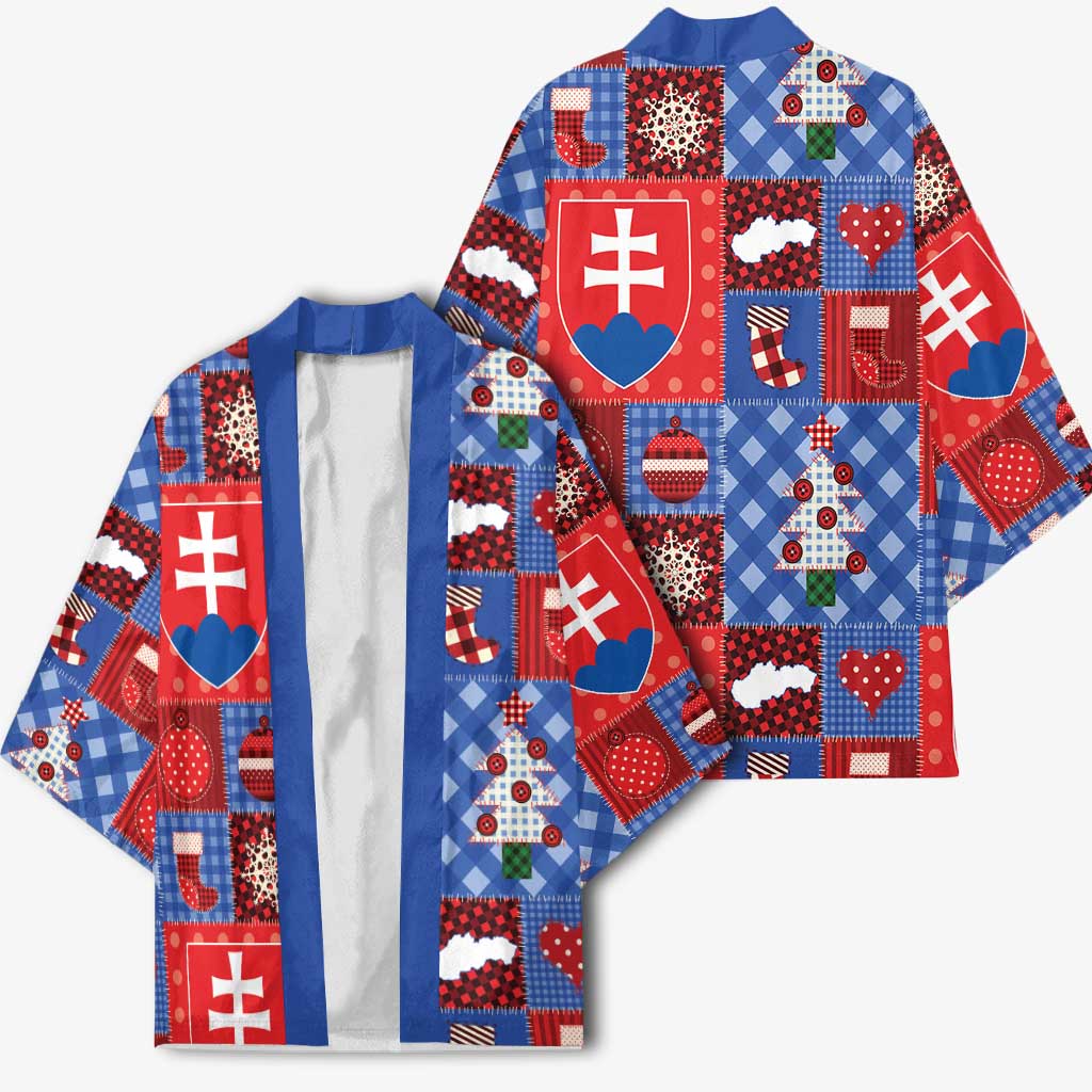 Slovakia Christmas Patchwork Kimono - Wonder Print Shop